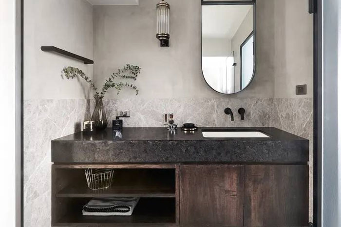 深色石材洗手台泛白如何处理
?
????